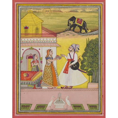 An Illustration of Jeth Masa from the Baramasa